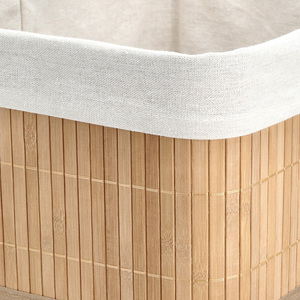 Canasta de Bambú con Forro 34x24x16 cm