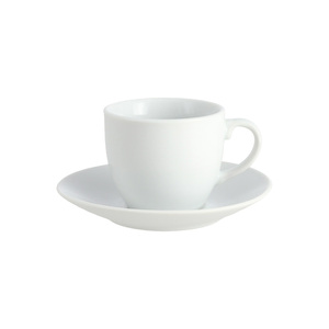 Taza Café con Plato Porcelana Basic 90 ml