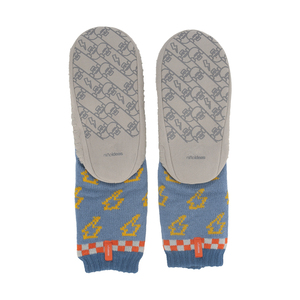 Calcetas Tejidas Borrega con Suela Infantil Azul 22 cm