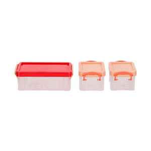 Set 3 Mini Cajas Plástico con Tapa