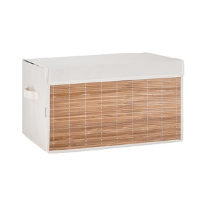 Caja Bambú - Algodón con Tapa para Clóset 45x30x25 cm